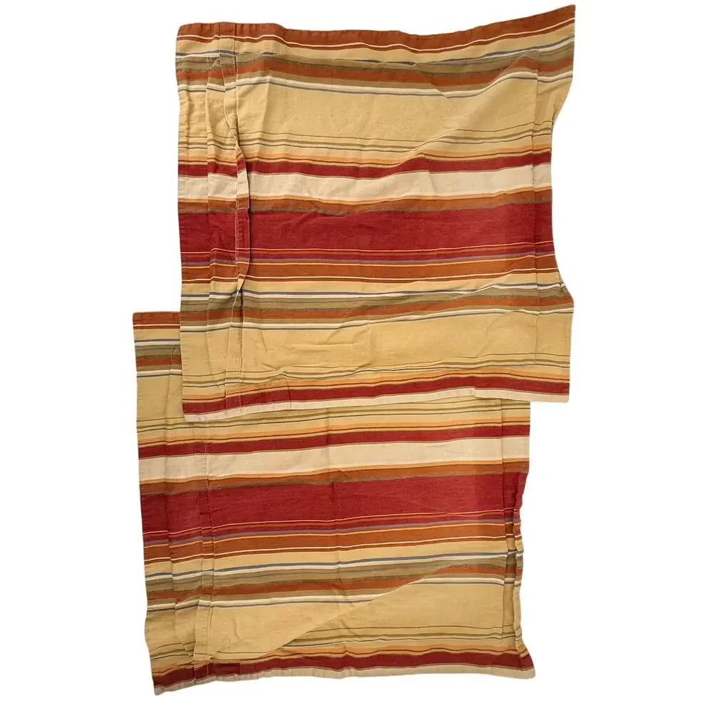 Pottery Barn Set of 2 Striped Linen Cotton Euro Shams 26
